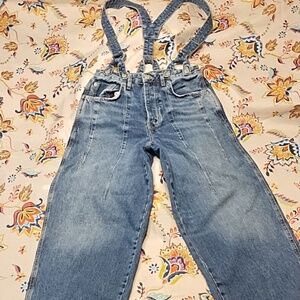 Free People 28 Berkeley Suspender Jeans